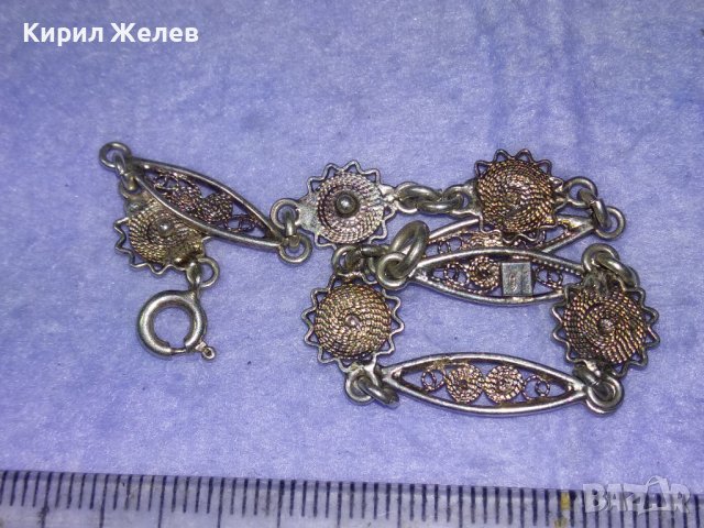 ПОСРЕБРЕНА СТАРИНЕН ФИЛИГРАНЕН СТИЛ ГРИВНА от БЛАГОРОДНА НЕРЪЖДАЕМА СТОМАНА с ПЕЧАТИ 925 - 40104, снимка 12 - Гривни - 42655862