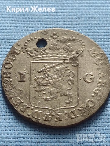 Рядка монета 1 гулдена 1791г. Белгийска Конференция провинция Холандия 34957, снимка 3 - Нумизматика и бонистика - 42682929