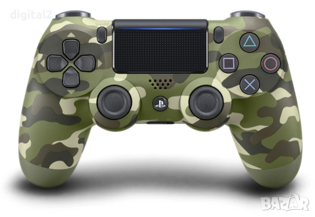 Контролер DualShock 4 Green Camo съвместим с PS4 нов 2 г. гаранция, снимка 8 - PlayStation конзоли - 53627359
