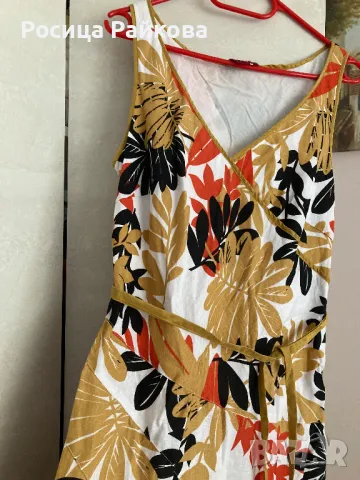 Ленена Рокля Monsoon , 42 размер, снимка 3 - Рокли - 48733335