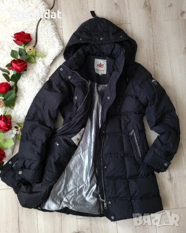 Черно зимно яке с качулка гъши пух VANNICCI , снимка 14 - Якета - 52142618