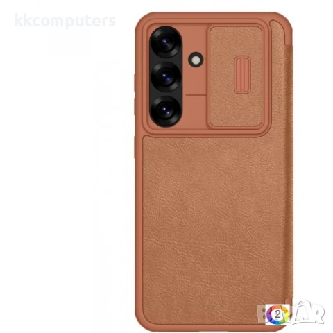 Samsung Galaxy S25 5G Nillkin QIN Кожен Калъф и Протектор, снимка 5 - Калъфи, кейсове - 51417689