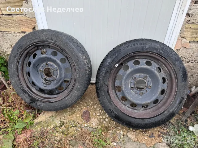 2 джанти със зимни гуми Continental 5x120 205/55/16, снимка 1