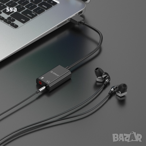 Orico външна звукова карта USB Sound card - Headphones, Mic, Black - SKT2-BK, снимка 4 - Други - 44782715