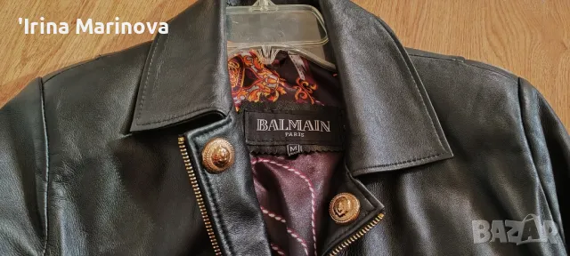 Balmain Кожено дамско яке, снимка 4 - Якета - 49781025