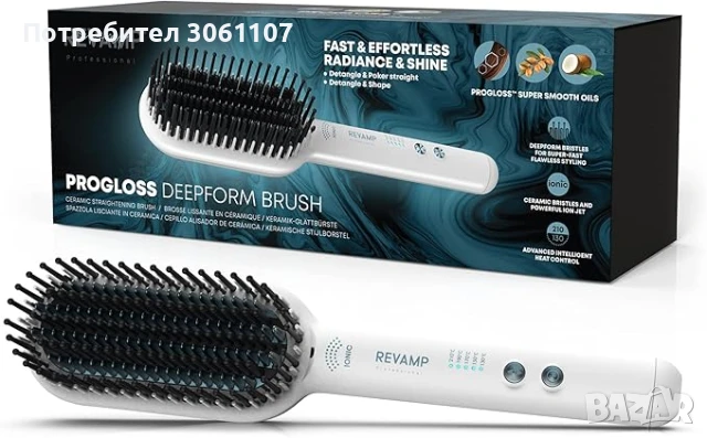 Професионална керамична четка за изправяне Revamp Progloss Deep Form