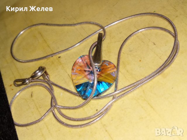 ИЗИСКАН КРИСТАЛЕН СРЕБЪРЕН АРТ МЕДАЛЬОН със СРЕБЪРНА ВЕРИЖКА СРЕБРО 925 БУТИКОВО БИЖУ ИТАЛИЯ 38266, снимка 12 - Колиета, медальони, синджири - 40940676