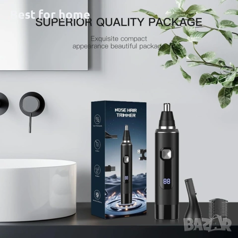 Професионален безболезнен тример за нос и уши, снимка 7 - Друга електроника - 53259251