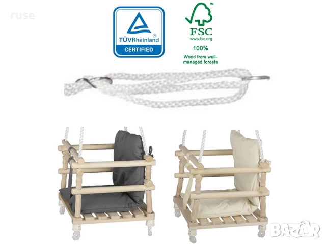 НОВИ! Дървена детска люлка , снимка 10 - Детски люлки - 51694902