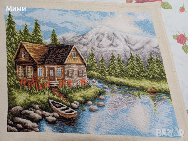 Гоблен"Воденица в гората" и " Лято в планината", снимка 2 - Гоблени - 52654573