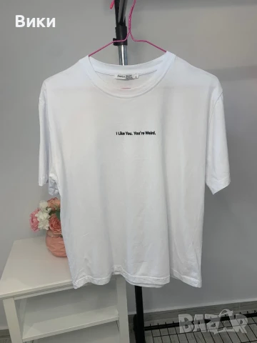 Тениска в размер S, но е овърсайз подходяща и за М и L, снимка 4 - Тениски - 50918241