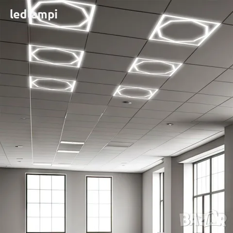 LED Панел-Рамка 72W Октагон 595x595mm 6500К, снимка 6 - Лед осветление - 55903821