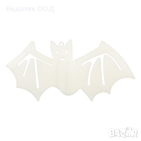 Декоративен прилеп за Хелоуин, Висящ, Светещ в тъмното, 39x18 см