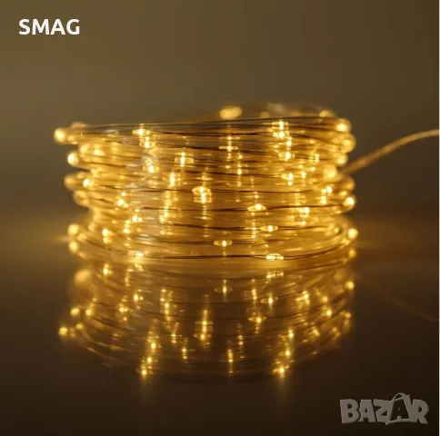 100 соларни LED светлинни тръби с програма 4.95m - изключително топло бяло S_1232708, снимка 3 - Соларни лампи - 49928860