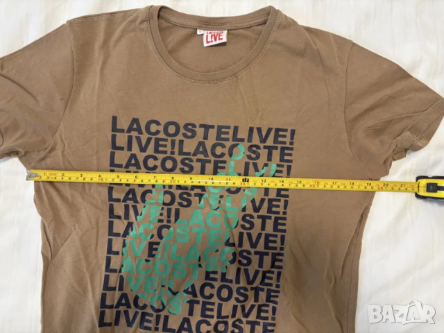 Lacoste Мъжка Тениска Размер L - Памук, Оригинална, Втора Употреба, снимка 9 - Тениски - 51179414