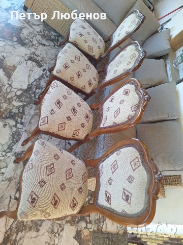 Четири стола от масив, снимка 2 - Столове - 53279913