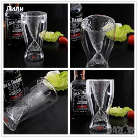 Модерна чаша русалка от боросиликатно стъкло WSKB3, снимка 4 - Чаши - 47963194