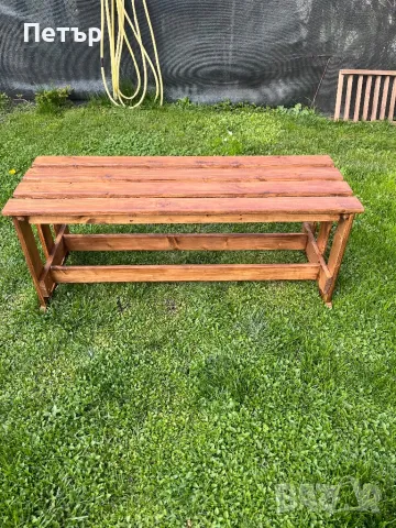 Градинска пейка изцяло от дърво, снимка 4 - Градински мебели, декорация  - 49931734