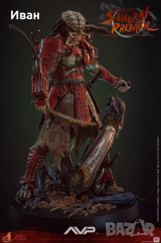 Hot Toys - Колекционерска фигурка на Akaoni Samurai Predator Deluxe version - нови !, снимка 7 - Колекции - 53812599