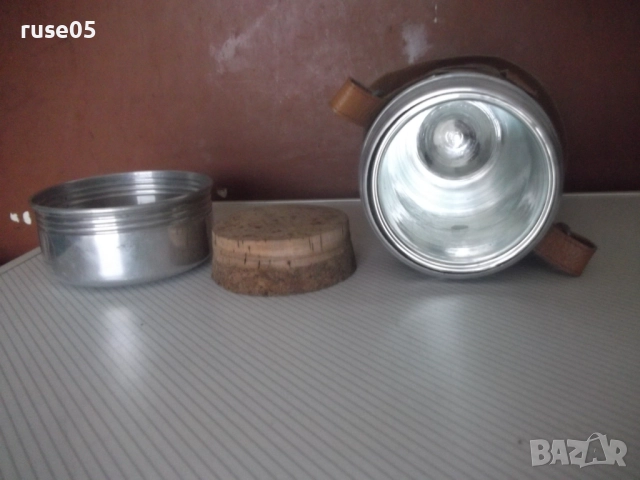 Термос за храна с кожен носач от соца нов, снимка 6 - Термоси - 52509302