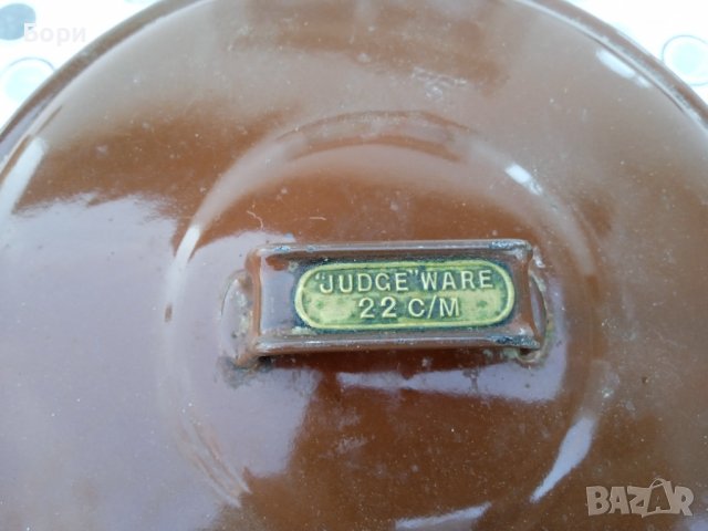 Стара английска емайлирана тенджера , снимка 2 - Съдове за готвене - 39978863