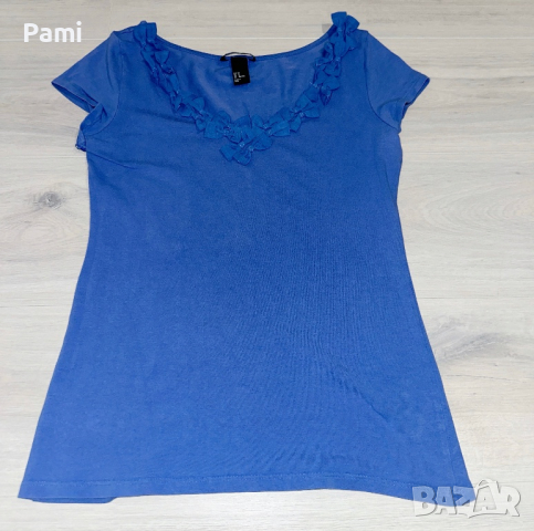 Лилава тениска H&M , снимка 1 - Тениски - 44587304
