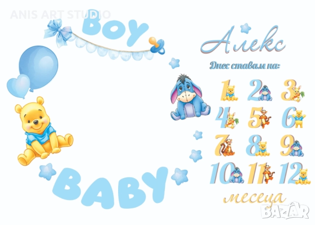 Платно за месечинки/Платно за снимки на бебето/Месечинка