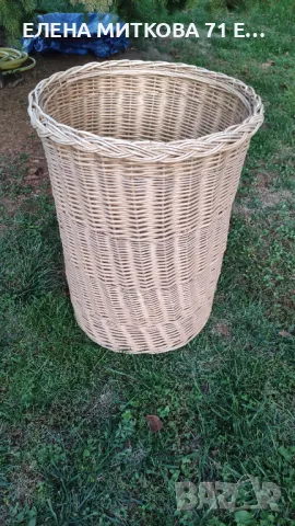Огромен ратанов кош височина 70 см диаметър 52 см, снимка 1
