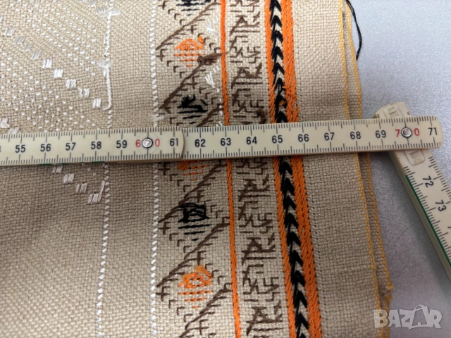 Недовършено! Каре за ръчна Българска бродерия 66х68 см., снимка 10 - Декорация за дома - 53708548