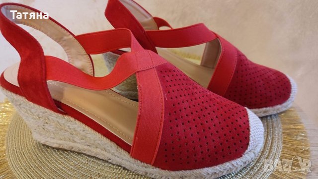 Нови еспадрили в червено, снимка 1