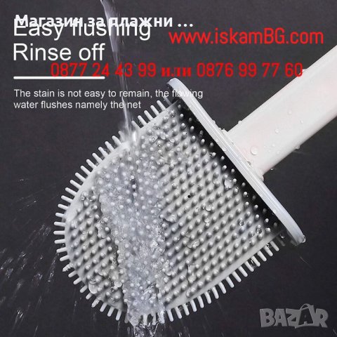 Тоалетна силиконова четка с гъвкава глава и поставка - КОД 3858, снимка 7 - Мопове, кофи, четки и метли - 40049465