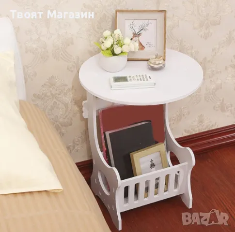 Кръгла масичка нощно шкафче , снимка 2 - Маси - 48683557