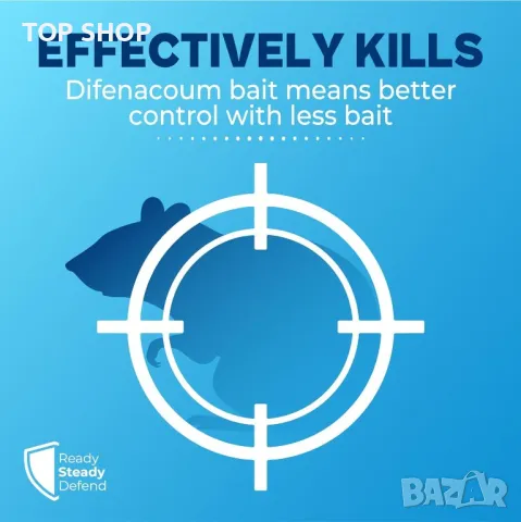 READY STEADY DEFEND Кутия примамка за гризачи и восък, (2 кутии и блокчета 500 g), снимка 6 - Други стоки за дома - 49640941