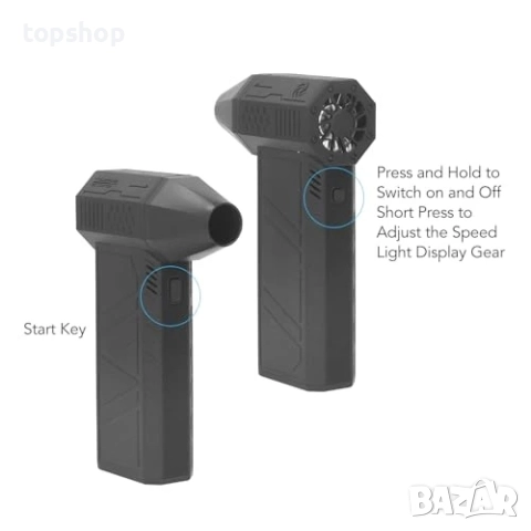 Чисто нов супер мощен безчетков вентилатор с USB за родухване 130000 об/мин ръчен електрически..., снимка 6 - Друга електроника - 51636329