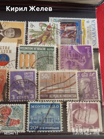 Стари пощенски марки от цял свят смесени АМЕРИКА, ИНДОНЕЗИЯ, УНГАРИЯ за КОЛЕКЦИЯ 51941, снимка 3 - Филателия - 53197929