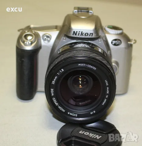 Фотоапарат Nikon F55 + обектив Sigma AF 28mm F1.8