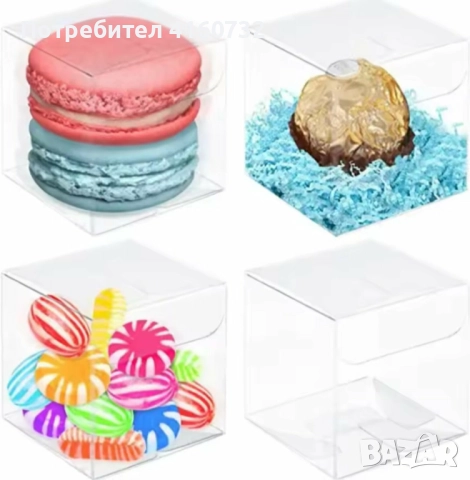 Прозрачна пластмаса кутия за опаковане, сгъваема кутийка за подарък, снимка 6 - Кутии за съхранение - 52517019