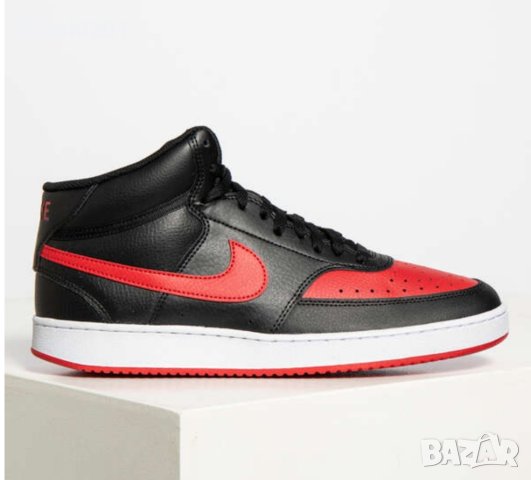 Оригинални  маратонки на NIKE COURT VISION MID! 44.5, естествена кожа, снимка 2 - Кецове - 42203278