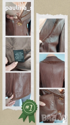 Два различни броя / Марково дамско яке от естествена кожа , снимка 4 - Якета - 51959920