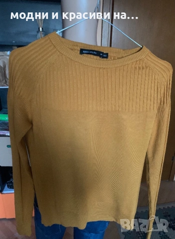 Блуза в цвят горчица Karen Millen, размер М, снимка 6 - Блузи с дълъг ръкав и пуловери - 53134106