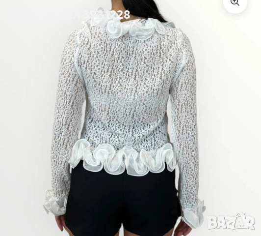 Блузка дантелена, снимка 4 - Корсети, бюстиета, топове - 53814286