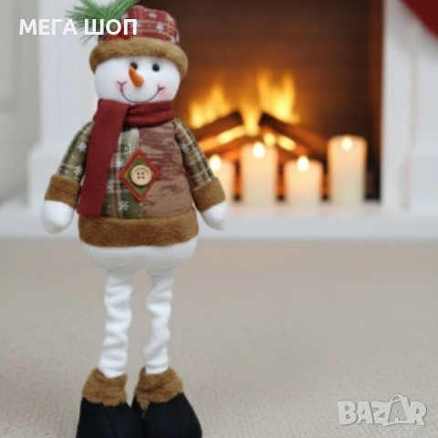Голяма коледна играчка  Елен, Снежен човек или дядо Коледа - разтягаща до 50см, снимка 3 - Декорация за дома - 52584004