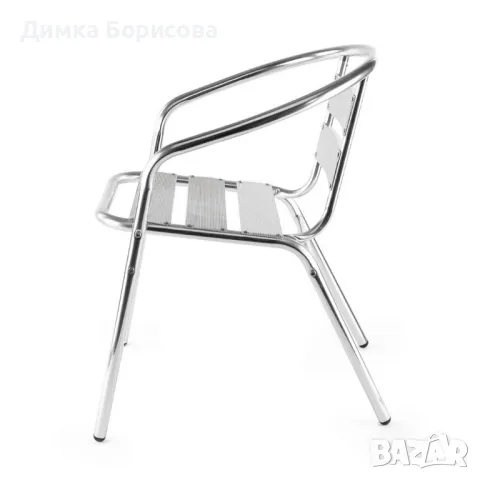 Алуминиев стол Muhler, 54x55xH74см, снимка 3 - Столове - 50277042