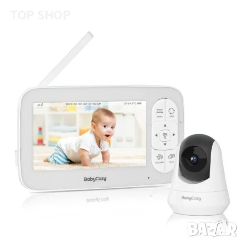 Babycozy Video Бебефон с камера и аудио 5" 720P дисплей 5000mAh