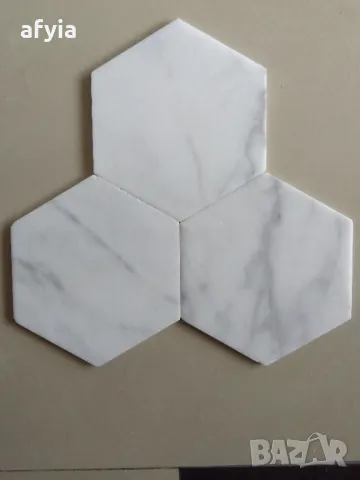 Мозайка шестоъгълник от мрамор, снимка 2 - Гранитогрес и плочки - 50070850