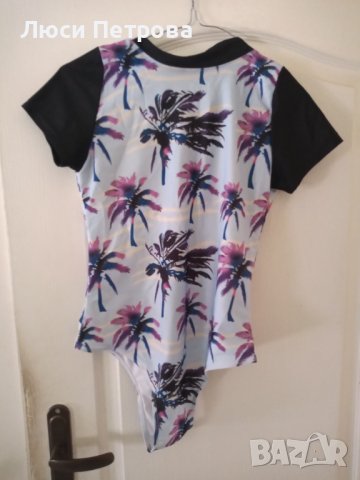 Бански с къс ръкав за уейк, кайт или сърф , снимка 2 - Бански костюми - 41740148