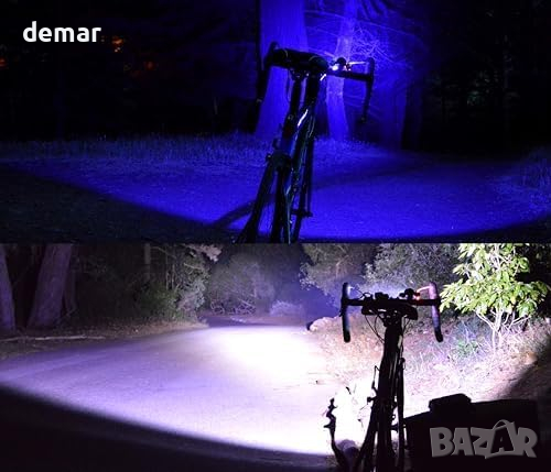 PS1200-BLUE Предна и OPTIKS-BLUE Аварийна патрулна велосипедна светлина, снимка 8 - Аксесоари за велосипеди - 44585258