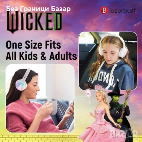 Нови детски 2 в 1 Bluetooth/Жични Слушалки с Микрофон MicroSD 10м Обхват LED, снимка 7 - Bluetooth слушалки - 53525722