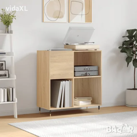 vidaXL Шкаф за винилови плочи сонома дъб 84,5x38x89 см инженерно дърво, снимка 2 - Шкафове - 56148126