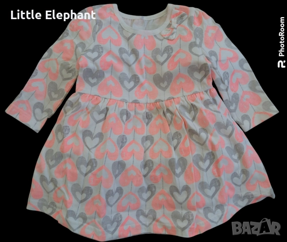 Рокличка неонови и сиви сърца за 9-12 мес момиченце,колекция"Love",Англия/нова